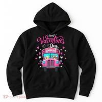 Funny Owls School Bus Driver Happy Valentines Day Hoodie thumb 0