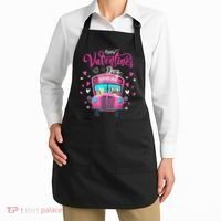 Funny Owls School Bus Driver Happy Valentines Day Apron thumb 2