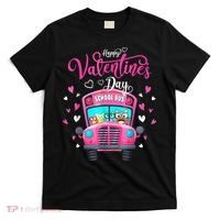 Funny Owls School Bus Driver Happy Valentines Day T-Shirt thumb 0