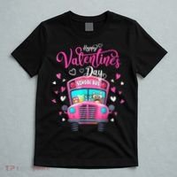 Funny Owls School Bus Driver Happy Valentines Day T-Shirt thumb 5