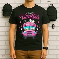 Funny Owls School Bus Driver Happy Valentines Day T-Shirt thumb 6