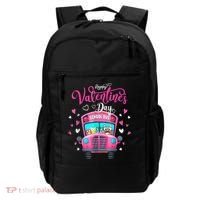 Funny Owls School Bus Driver Happy Valentines Day Backpack thumb 0