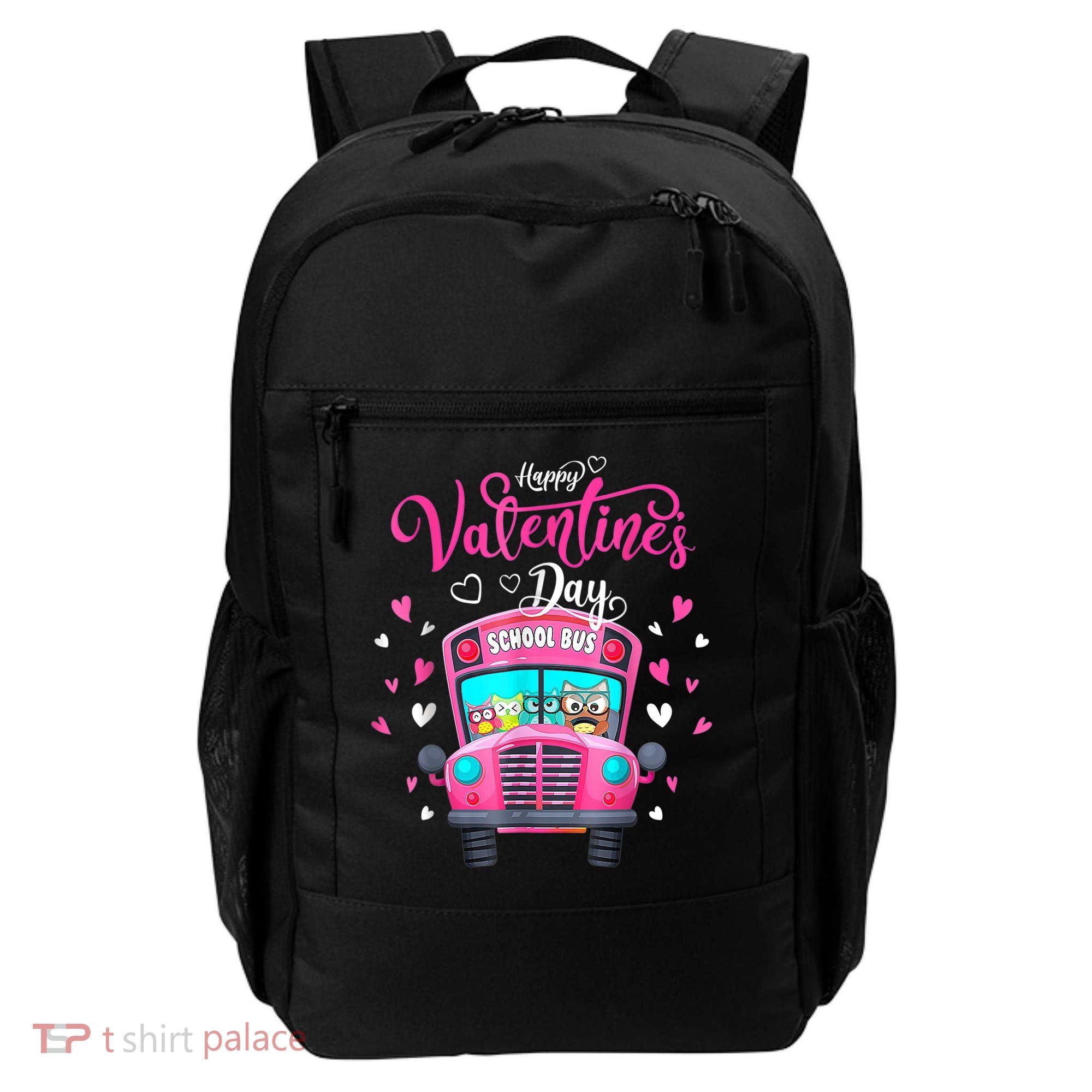 Funny Owls School Bus Driver Happy Valentines Day Backpack