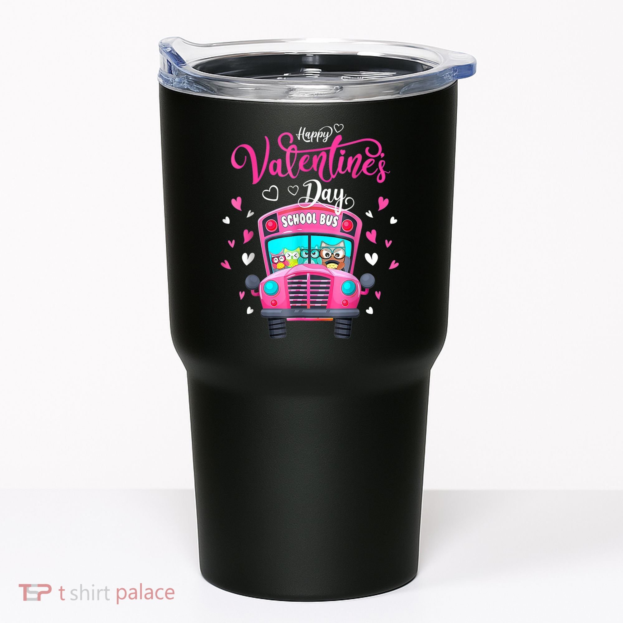 Funny Owls School Bus Driver Happy Valentines Day Tumbler