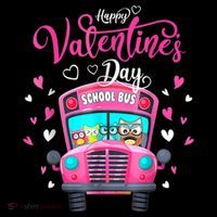 Funny Owls School Bus Driver Happy Valentines Day Mousepad thumb 1