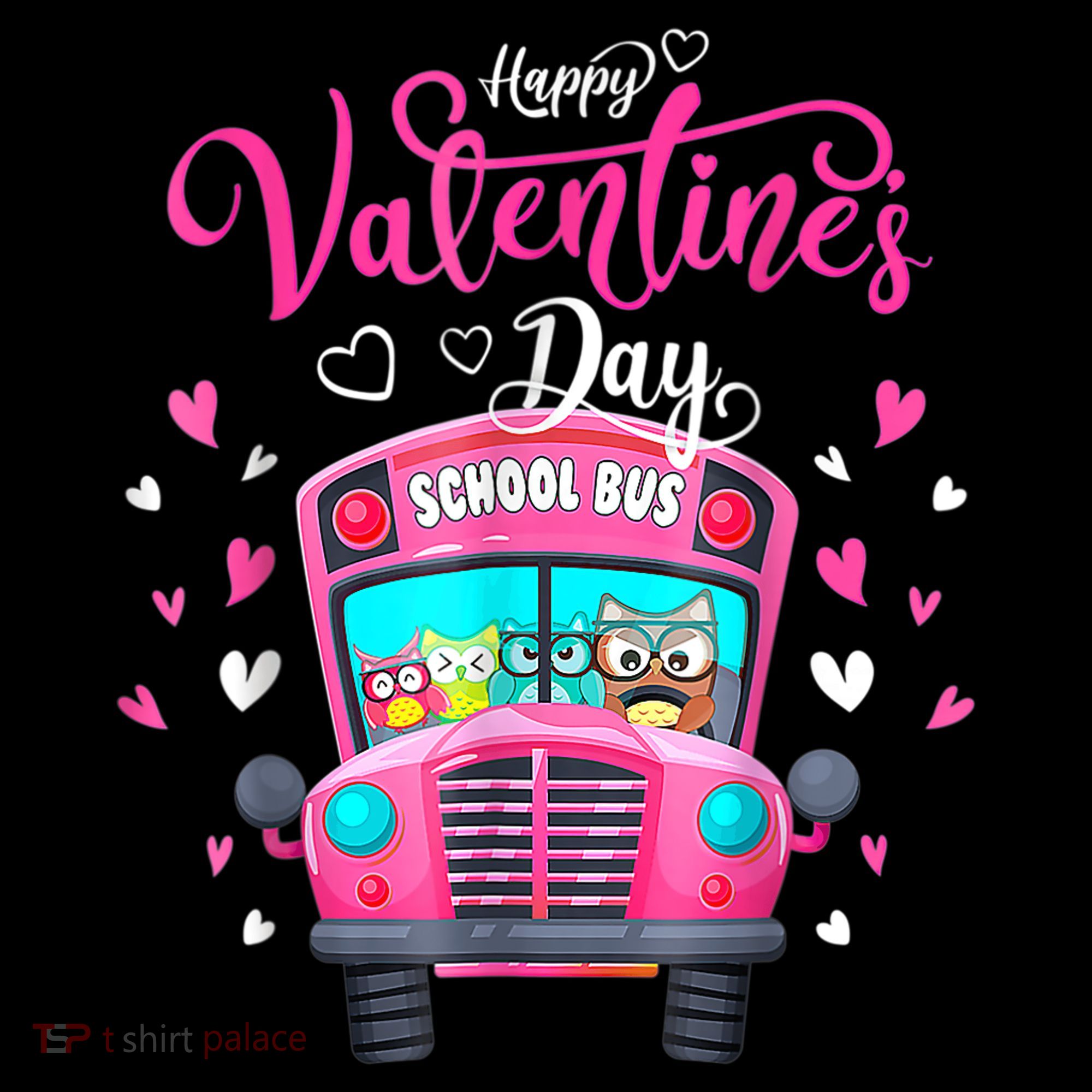 Funny Owls School Bus Driver Happy Valentines Day Mousepad