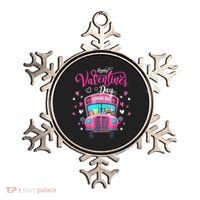 Funny Owls School Bus Driver Happy Valentines Day Ornament thumb 0