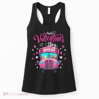 Funny Owls School Bus Driver Happy Valentines Day Women's Tank Top thumb 0