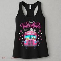 Funny Owls School Bus Driver Happy Valentines Day Women's Tank Top thumb 3