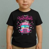 Funny Owls School Bus Driver Happy Valentines Day Toddler T-Shirt thumb 2