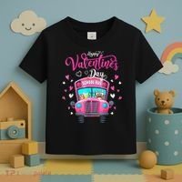 Funny Owls School Bus Driver Happy Valentines Day Toddler T-Shirt thumb 3