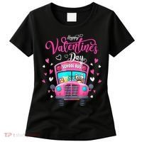 Funny Owls School Bus Driver Happy Valentines Day Women's T-Shirt thumb 0