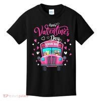 Funny Owls School Bus Driver Happy Valentines Day Kids T-Shirt thumb 0