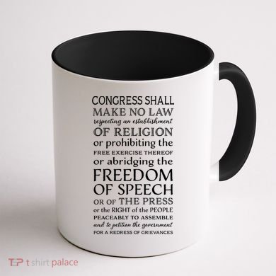 Freedom Of Speech American Bill Of Rights Gift Coffee Mug back
