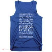 Freedom Of Speech American Bill Of Rights Gift Tank Top thumb 0