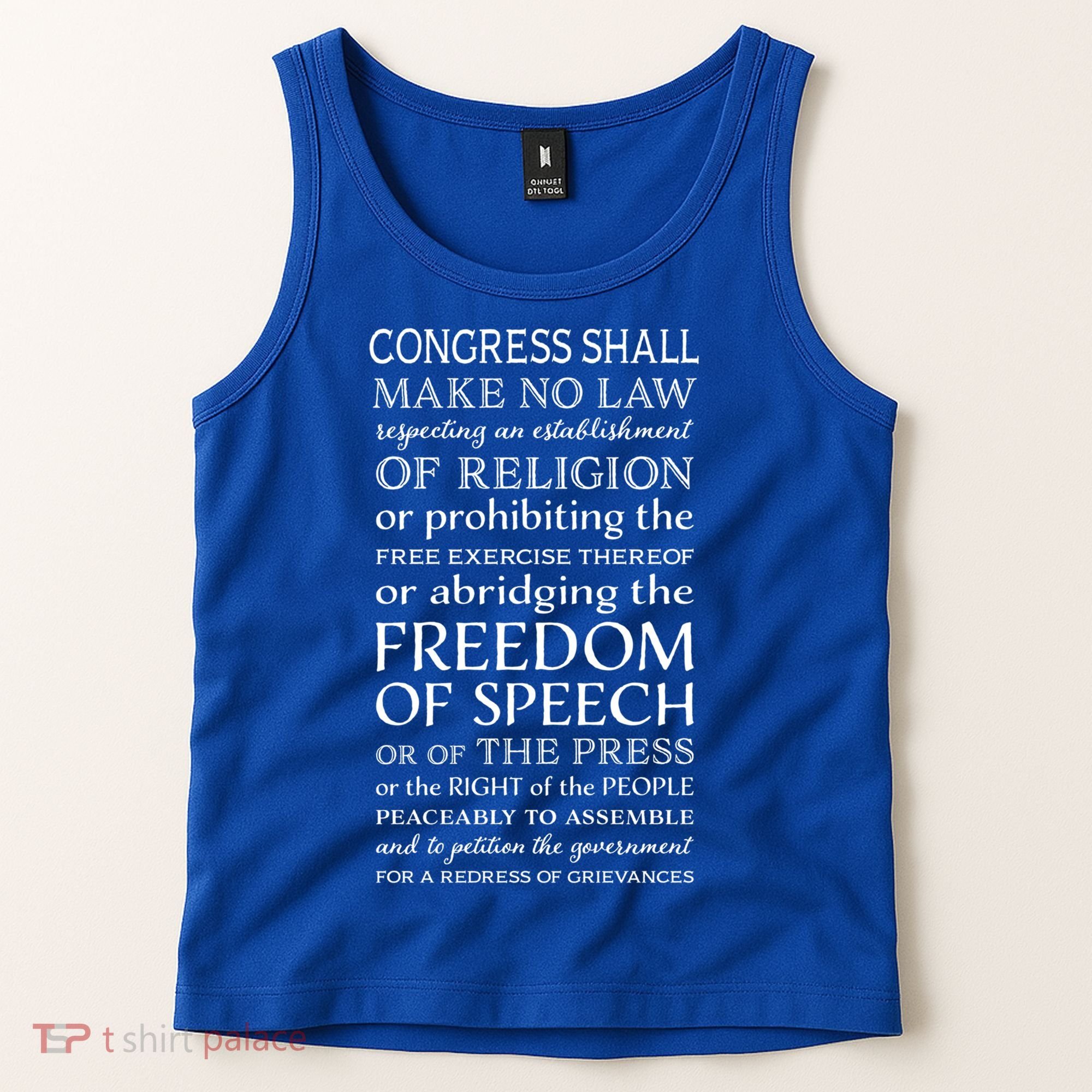 Freedom Of Speech American Bill Of Rights Gift Tank Top