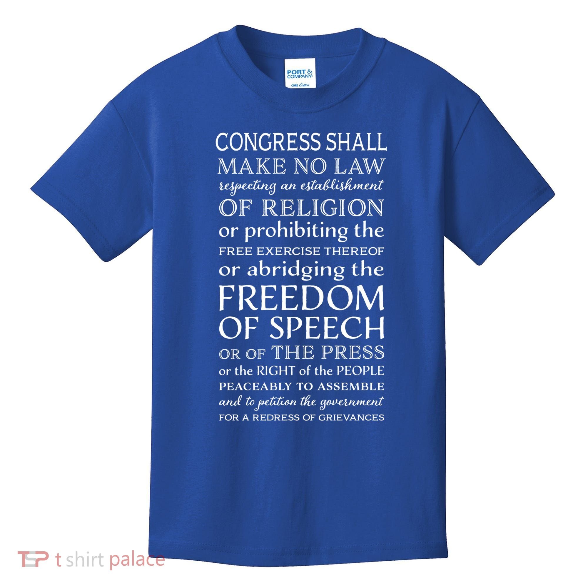 Freedom Of Speech American Bill Of Rights Gift Kids T-Shirt