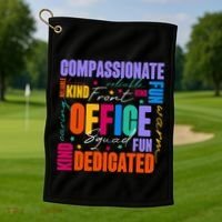 Front Office Squad Front Office Secretary Team Golf Towel thumb 1