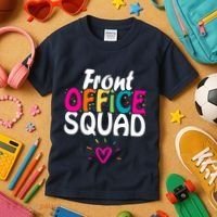 Front Office Squad Administrative Assistant School Secretary Kids T-Shirt thumb 3