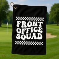 Front Office Squad Administrative Assistant School Secretary Gift Golf Towel thumb 1