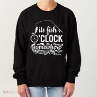 Fish OClock Time Funny Women's Sweatshirt thumb 0