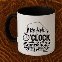 Fish OClock Time Funny Coffee Mug thumb 2