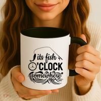 Fish OClock Time Funny Coffee Mug thumb 3