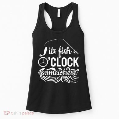 Fish OClock Time Funny Women's Tank Top
