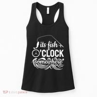 Fish OClock Time Funny Women's Tank Top thumb 0