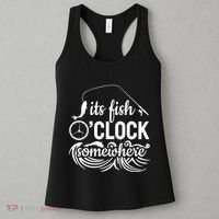 Fish OClock Time Funny Women's Tank Top thumb 3
