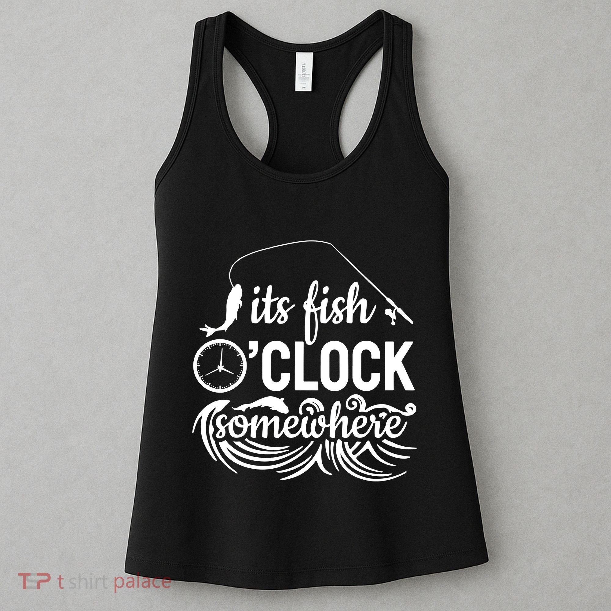 Fish OClock Time Funny Women's Tank Top