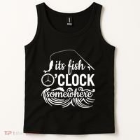 Fish OClock Time Funny Tank Top thumb 2