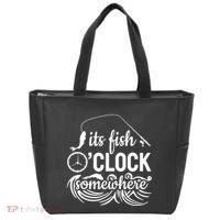 Fish OClock Time Funny Tote Bag thumb 0