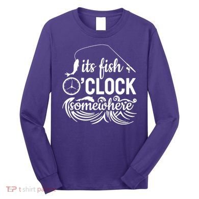 Fish OClock Time Funny Long Sleeve Shirt