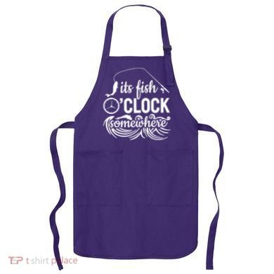 Fish OClock Time Funny Apron
