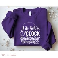 Fish OClock Time Funny Sweatshirt thumb 2