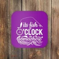 Fish OClock Time Funny Coaster thumb 0