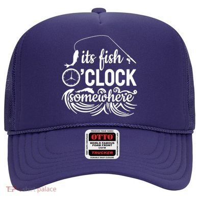 Fish OClock Time Funny Hat