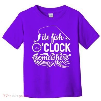 Fish OClock Time Funny Toddler T-Shirt