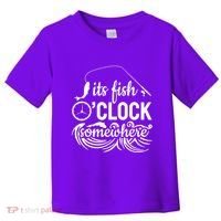 Fish OClock Time Funny Toddler T-Shirt thumb 0