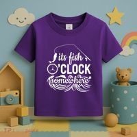 Fish OClock Time Funny Toddler T-Shirt thumb 3