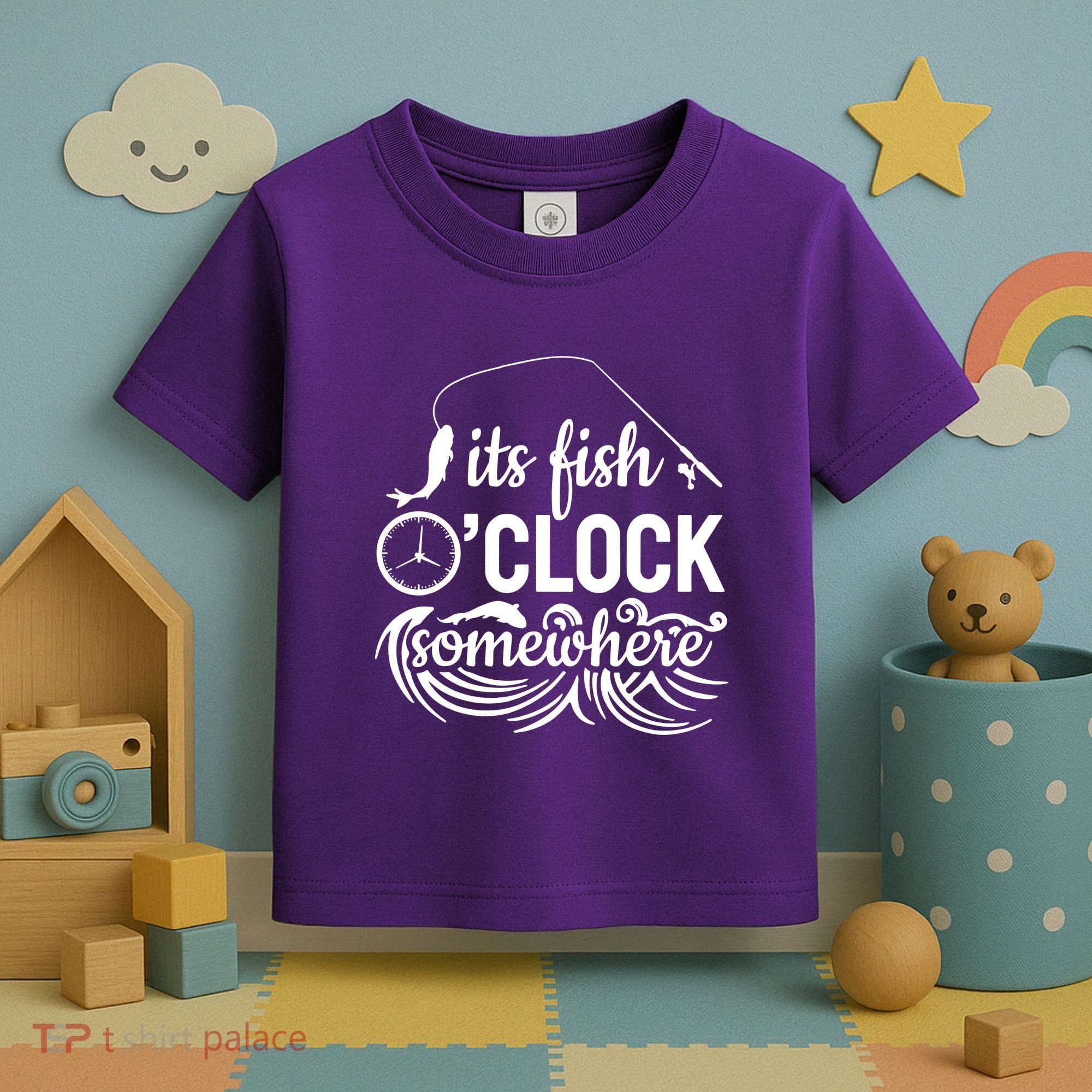 Fish OClock Time Funny Toddler T-Shirt