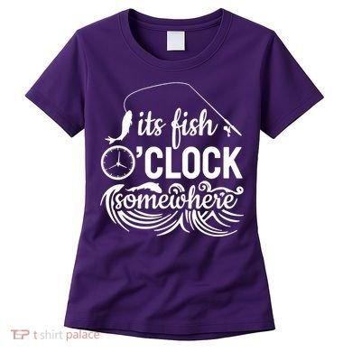 Fish OClock Time Funny Women's T-Shirt