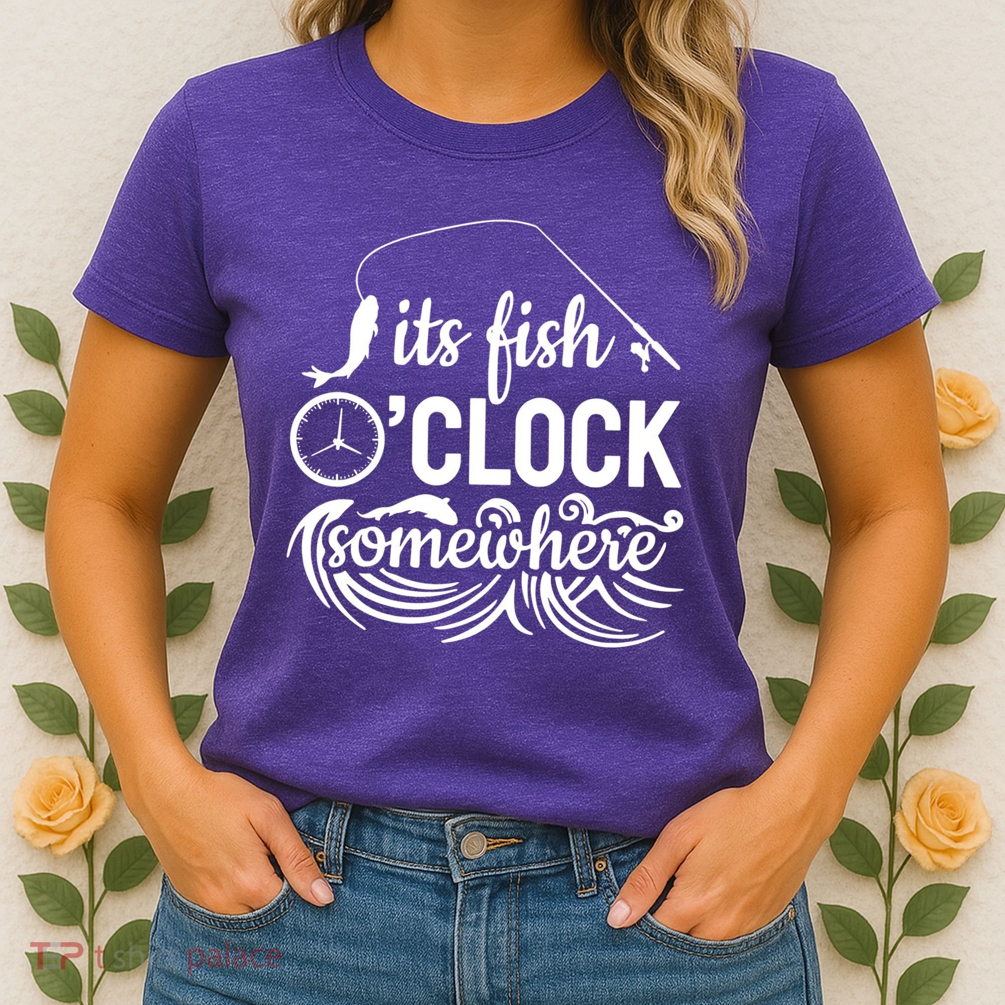 Fish OClock Time Funny Women's T-Shirt