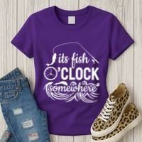 Fish OClock Time Funny Women's T-Shirt thumb 3