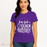 Fish OClock Time Funny Women's T-Shirt thumb 4