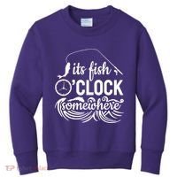 Fish OClock Time Funny Kids Sweatshirt thumb 0