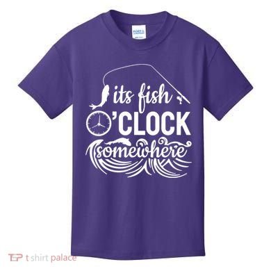 Fish OClock Time Funny Kids T-Shirt