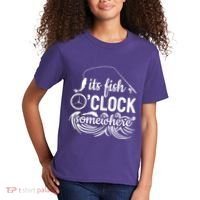Fish OClock Time Funny Kids T-Shirt thumb 2