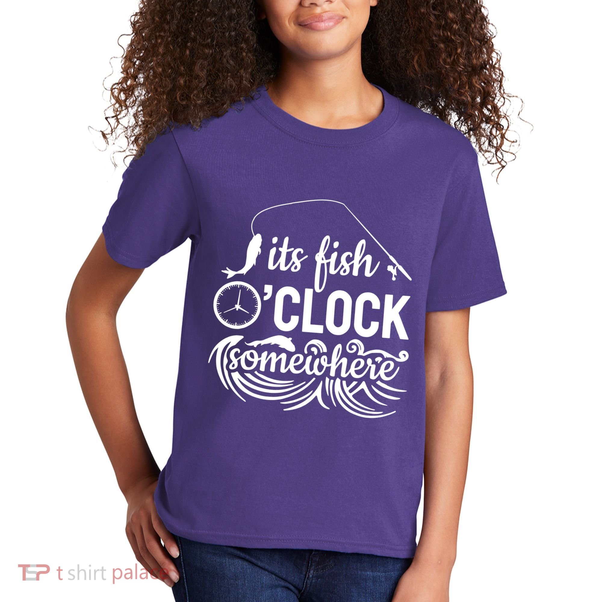 Fish OClock Time Funny Kids T-Shirt